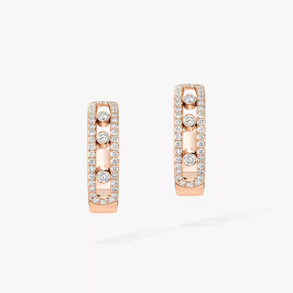 [Lume Jewelry]Diamond Pave_ Hoop Earrings Move