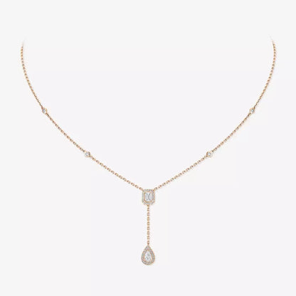[Aura Jewels]Gold Diamond Tie Necklace