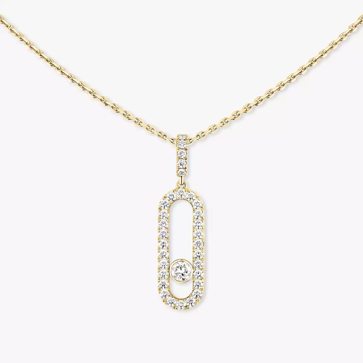 [Aura Jewels]Move Uno Diamond Necklace in Rose Gold