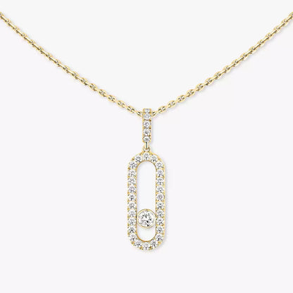 [Aura Jewels]Move Uno Diamond Necklace in Rose Gold