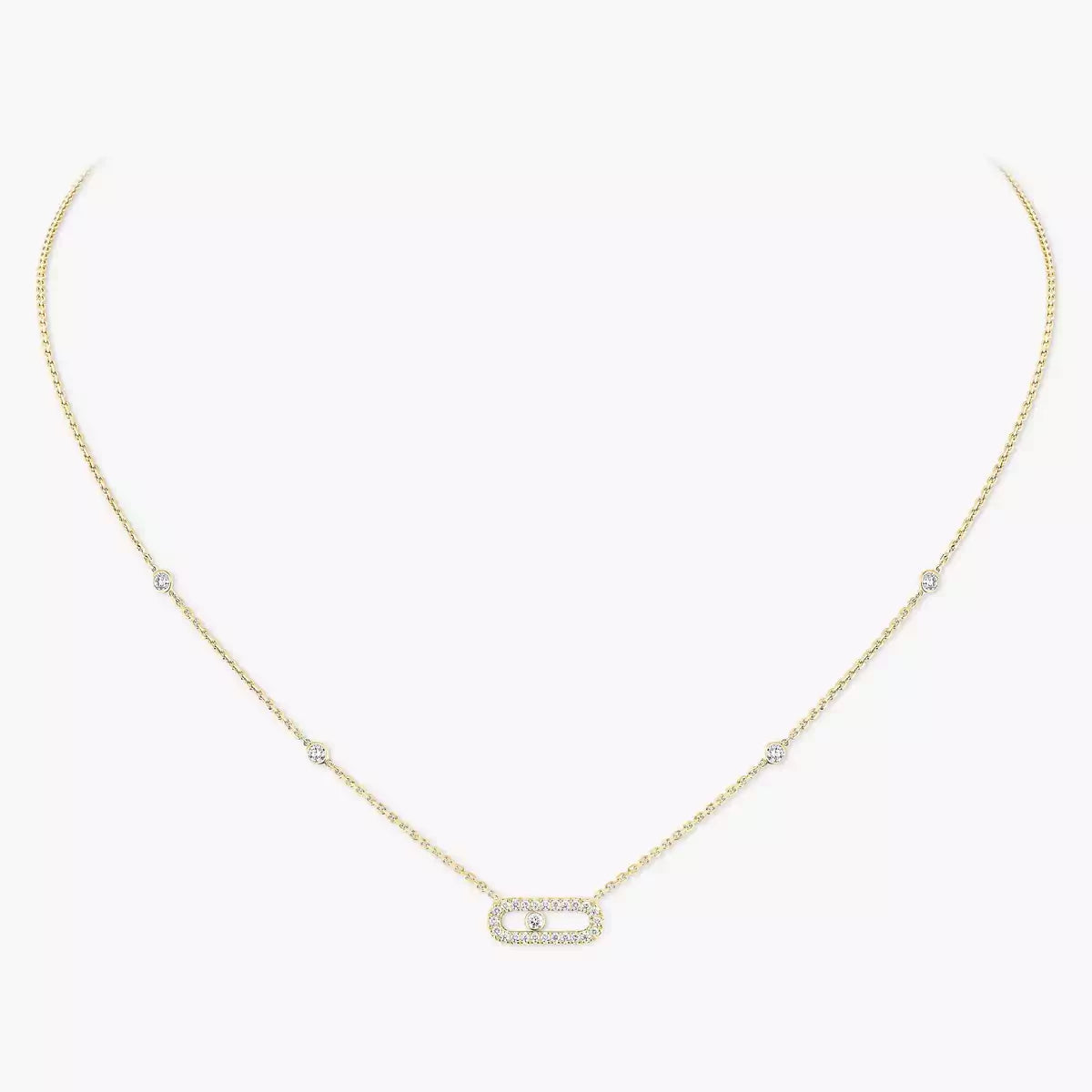 [Aura Jewels]Diamond Necklace Move Uno
