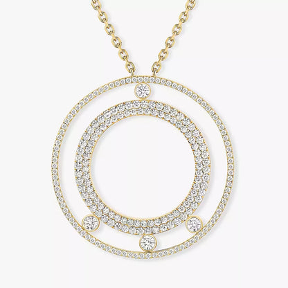 [Aura Jewels]Move Romane Long Pave_-Set Diamond Necklace