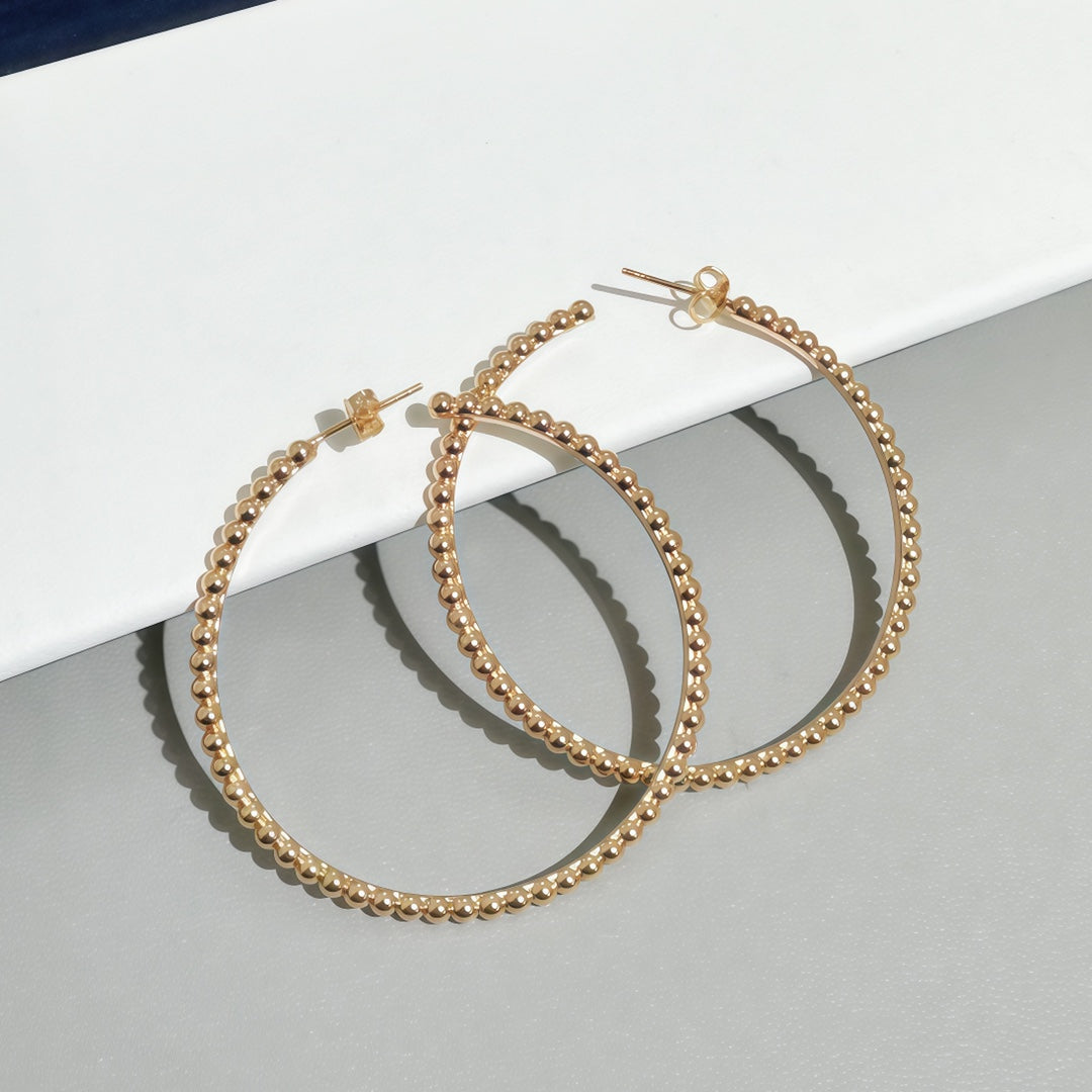 [Aura Jewels] SMOOTH BEAD STUD EARRINGS