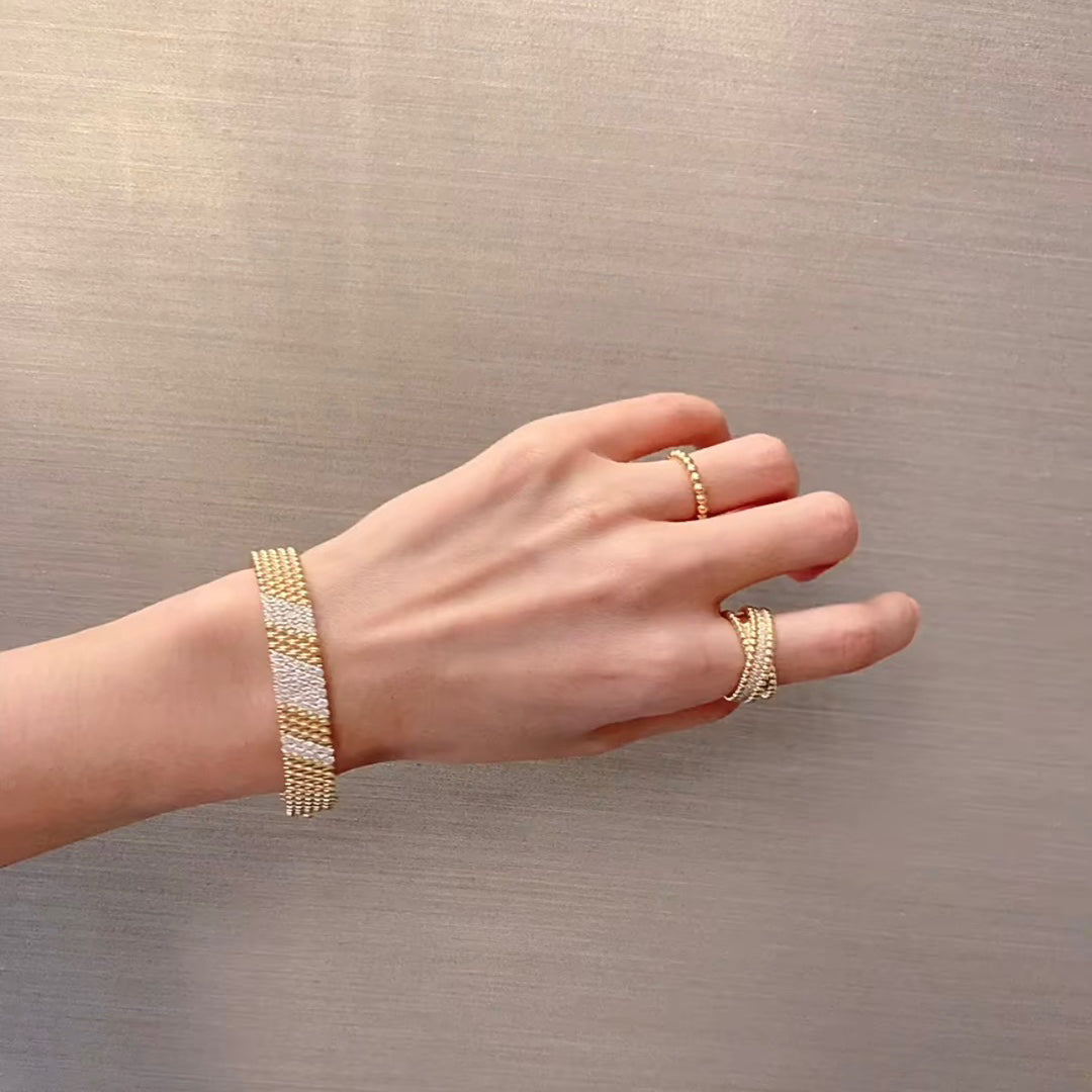 [Aura Jewels]  FIVE-ROW DIAMOND BRACELET
