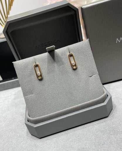[Aura Jewels]MOVE UNO SMALL 1 DIAMOND EARRINGS